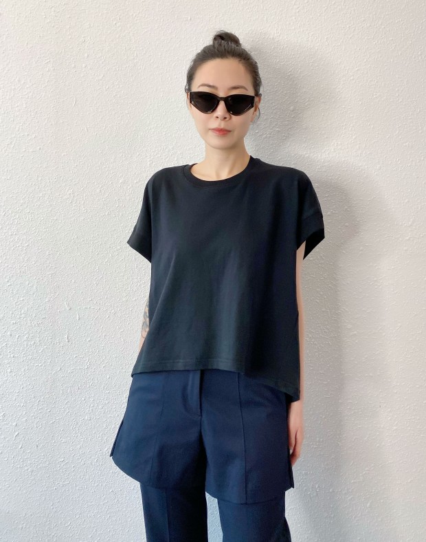 Black Boxy Tee #250423